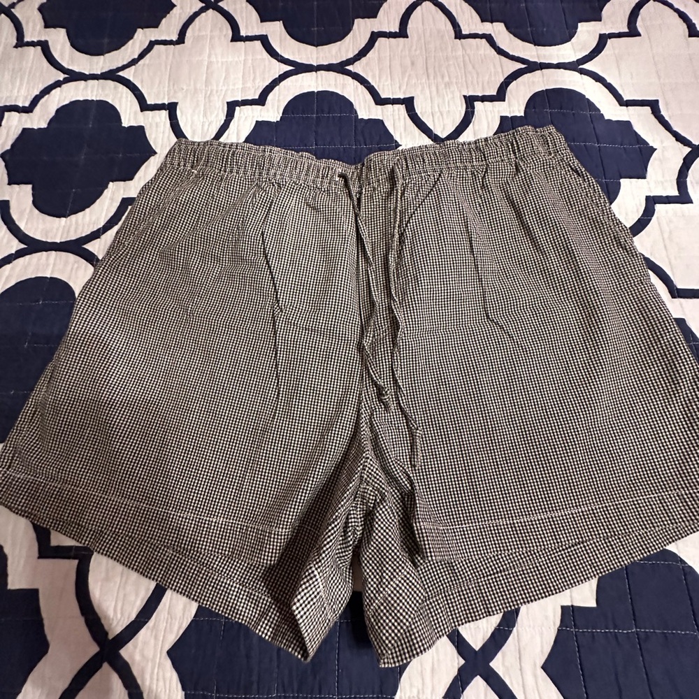 Faded Glory Cargo Shorts Black and White Casual Style